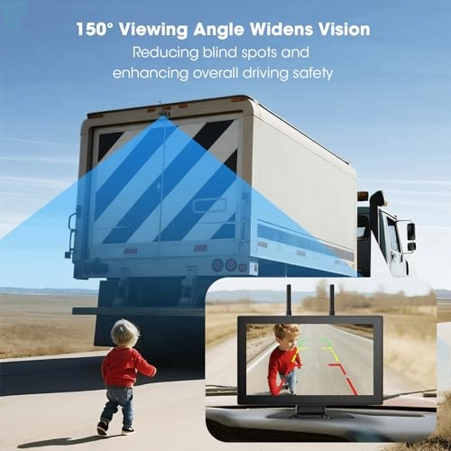 Magnetic Wireless Backup Camera - 3 15000mAh + 10.1" DVR Monitor System - 4K