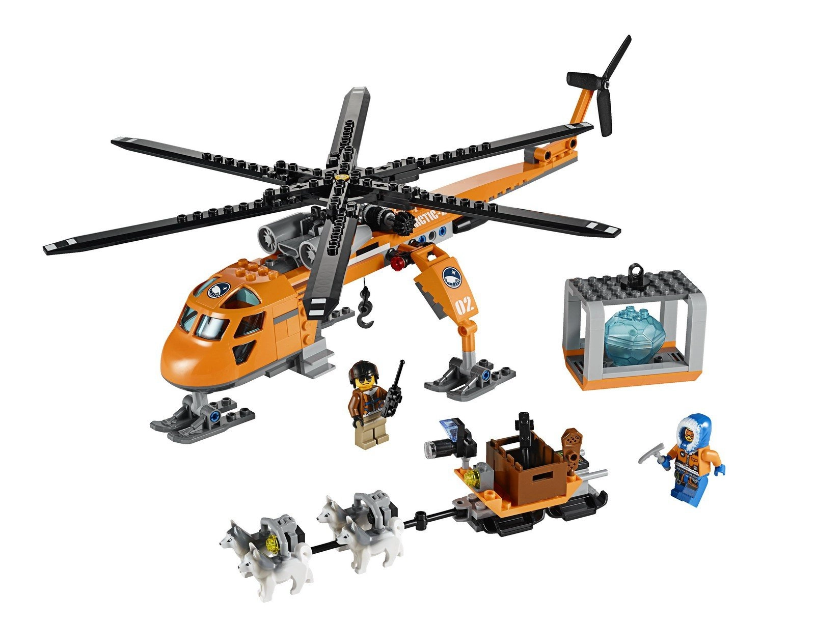 LEGO City Arctic Helicopter (60034) - with Dog Sled