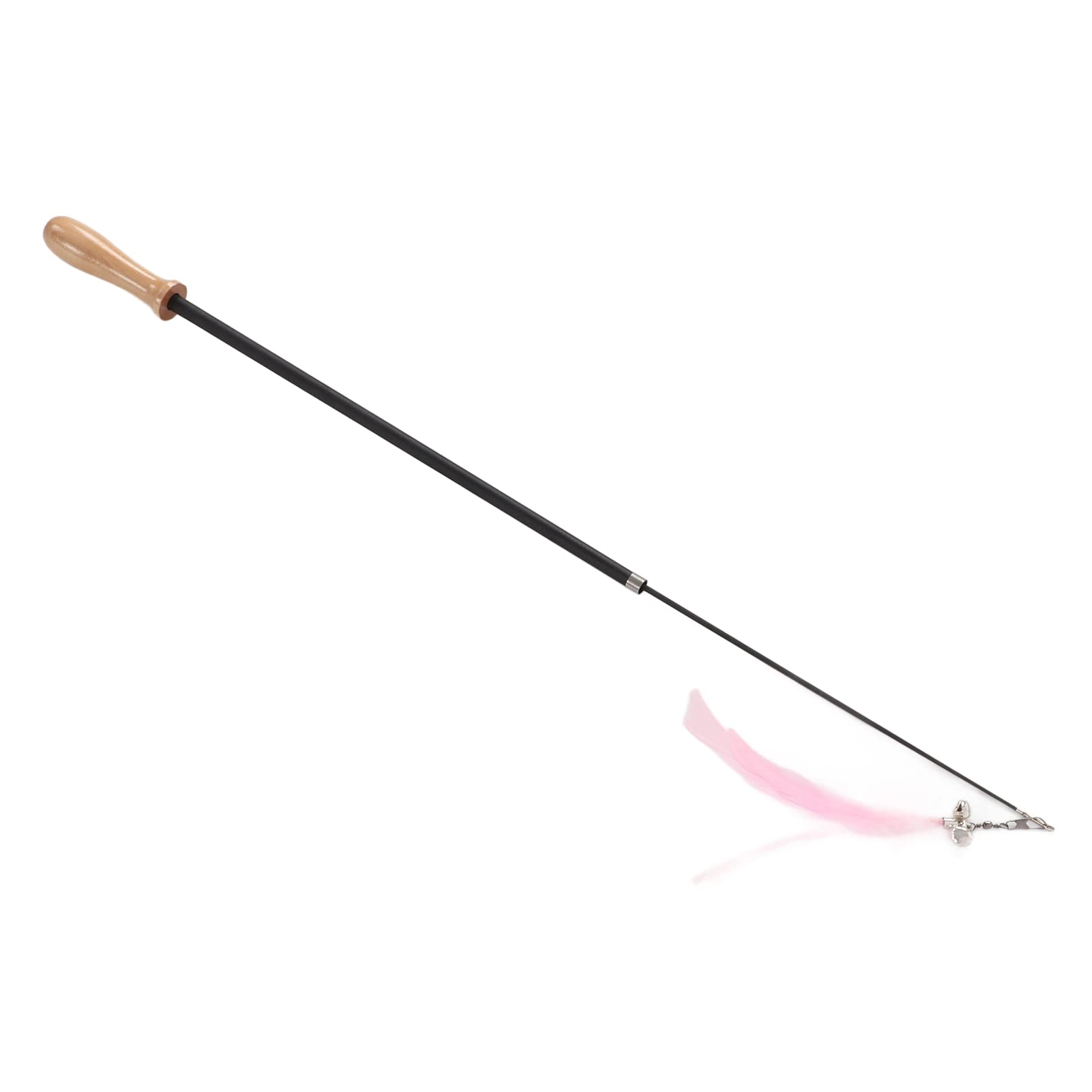 HUSHUI Cat Teaser Wand - Retractable Feather Toy Kitten