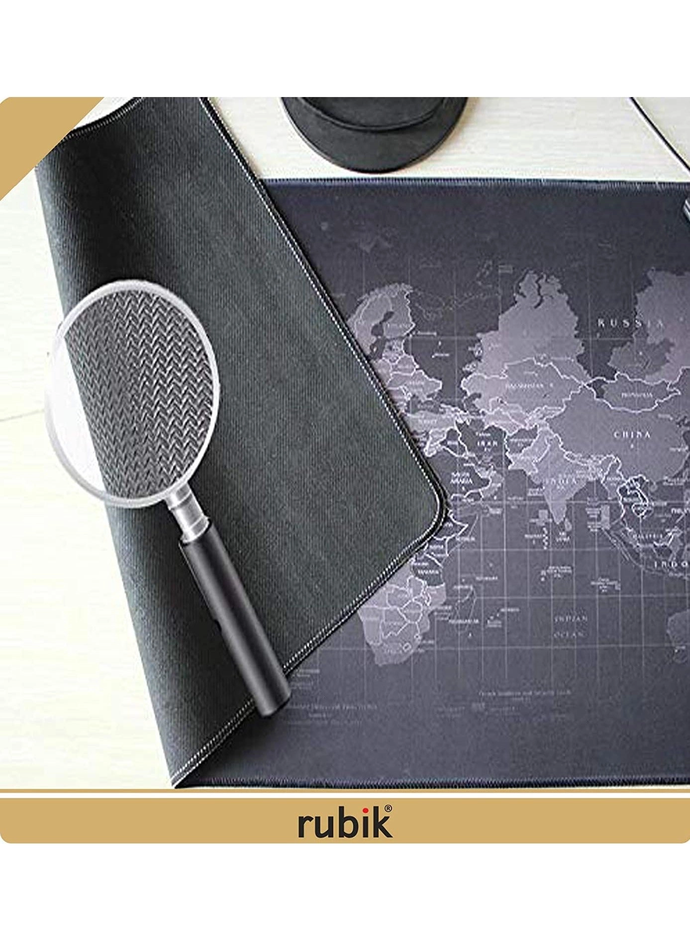 World Map Design XXL Rubber Gaming Mouse Pad - 90x40 cm