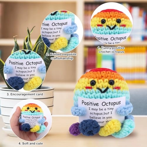 Octopus Crochet 6.7 cm - Handmade Multicolored