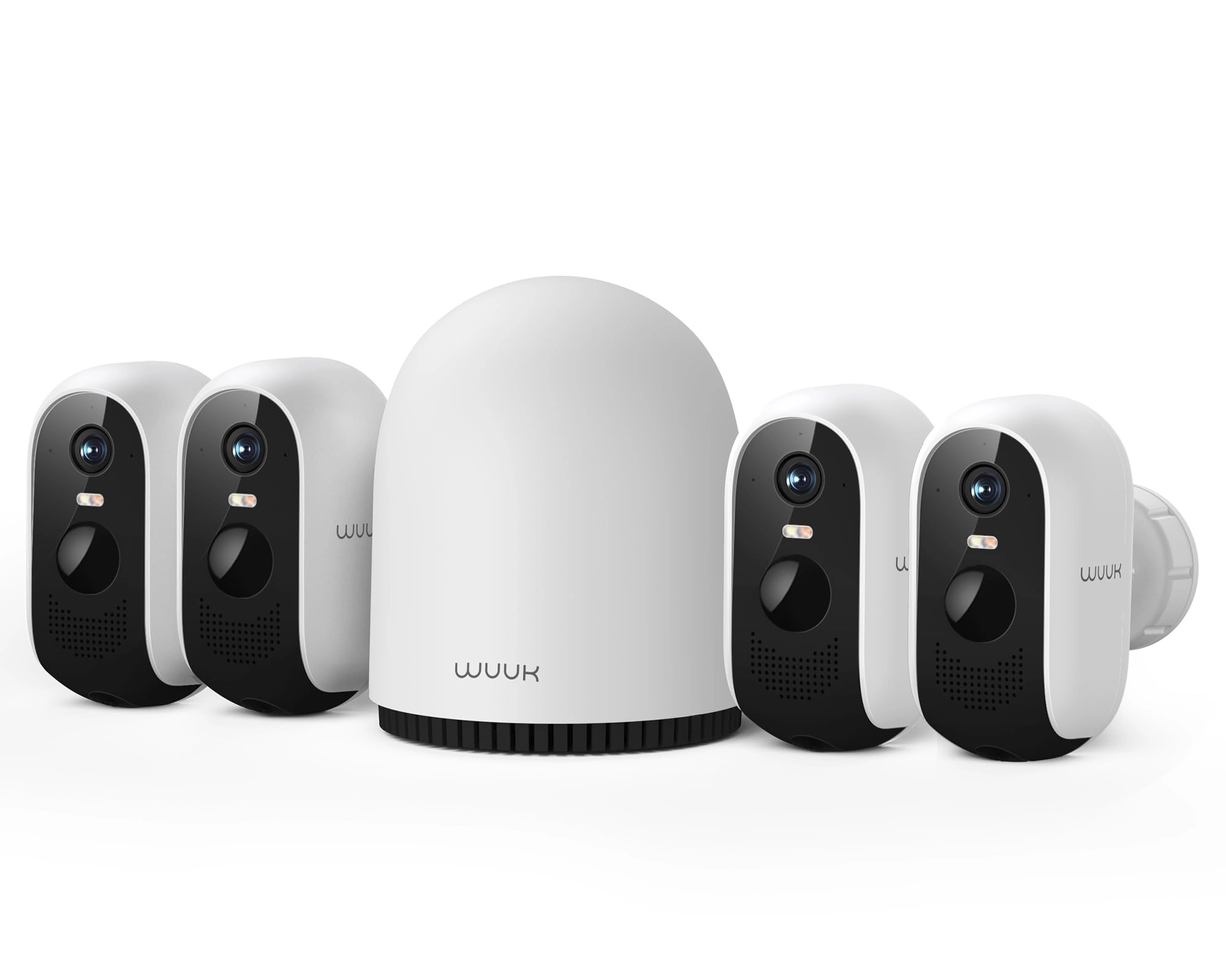 WUUK Wireless Outdoor Security Camera - 4 2K + Base Station - 32GB