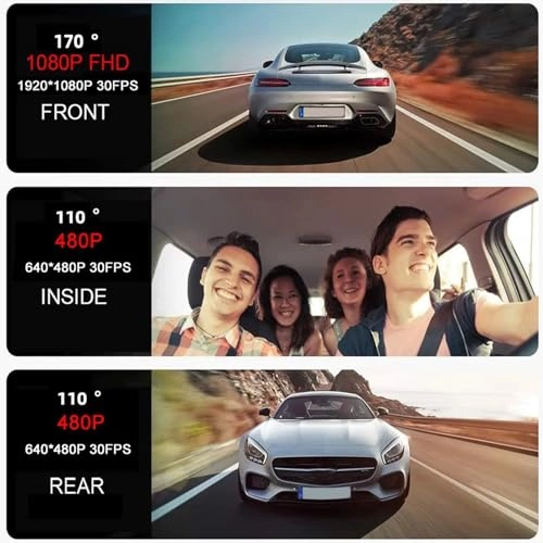 3 Channel Dash Cam - 1680x960 30fps