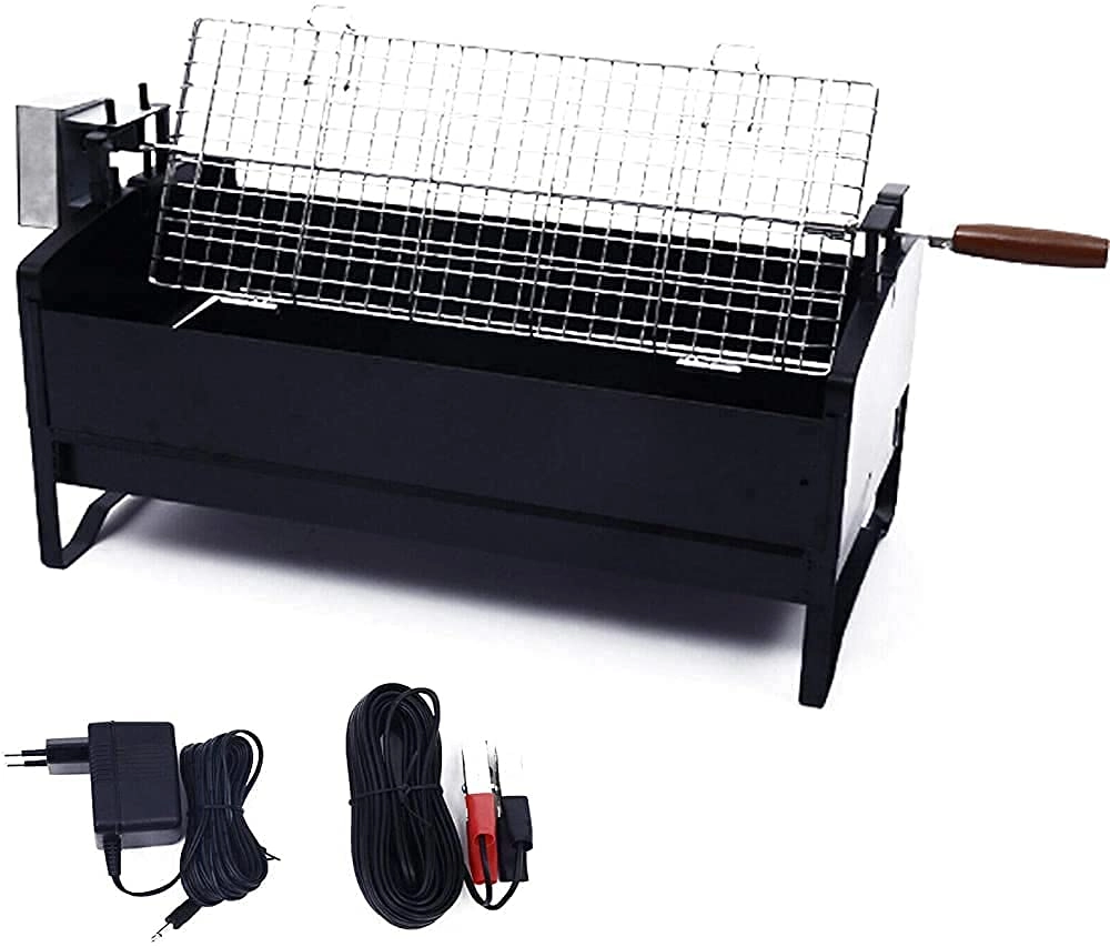 GIAMOZG Portable Folding Stainless Steel Electric Grill - Charcoal Electric
