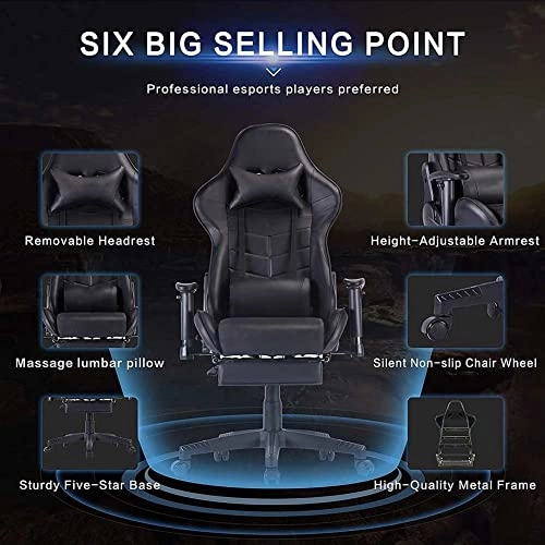 Gaming Chair - PU Leather 125-135x64cm
