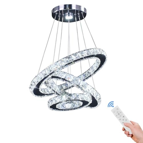 Crystal Ring Chandelier - Cool White (6000K-6500K)
