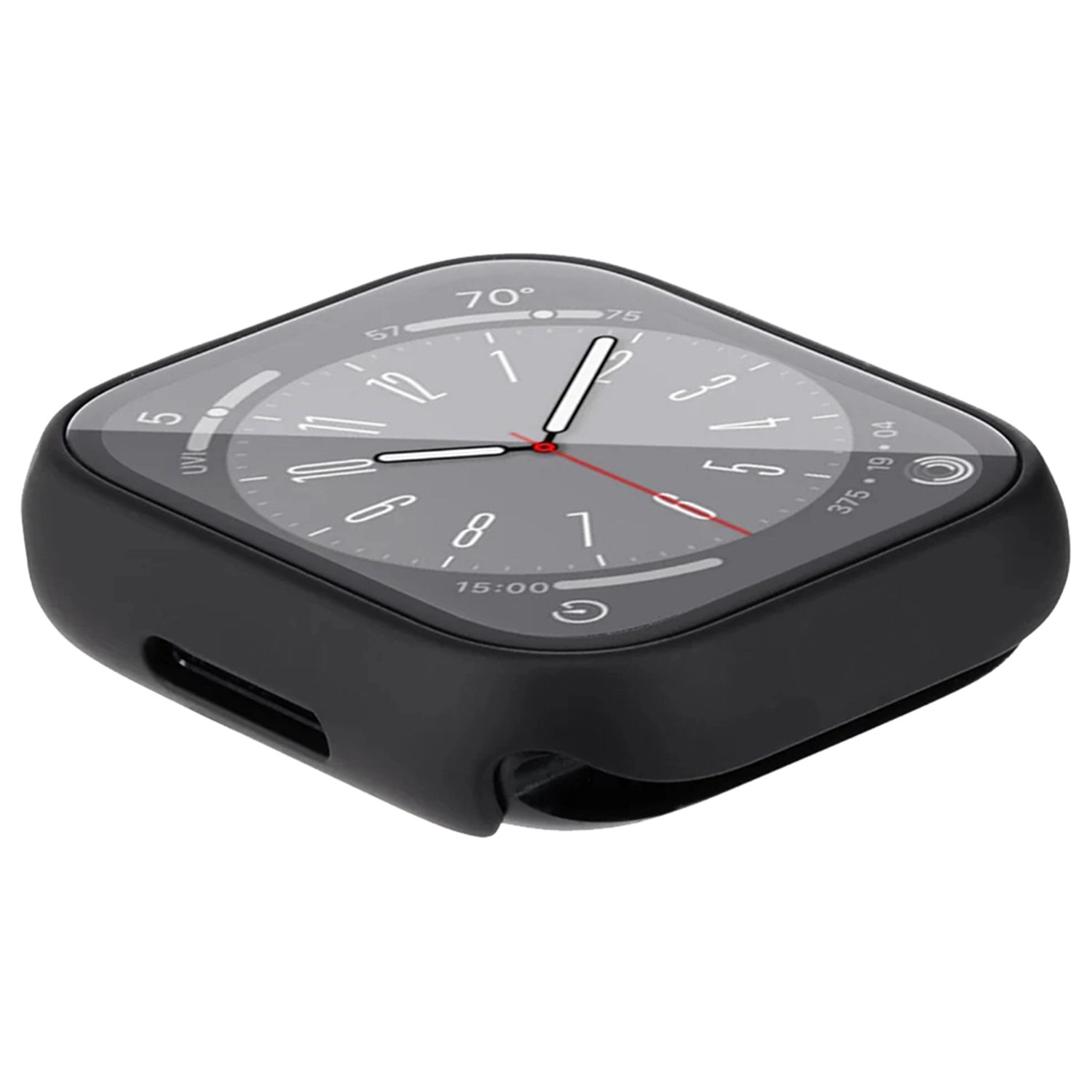 Silicone Strap - Small Black + Bumper Guard Case - Apple Watch 41/38/40mm