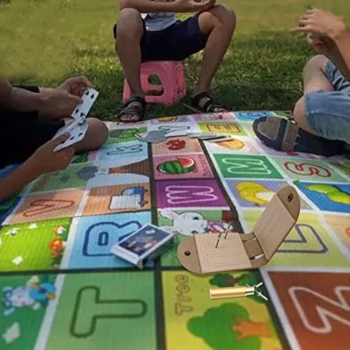 Travel Cribbage Board - Leather 2 Track 4 Metal Pegs