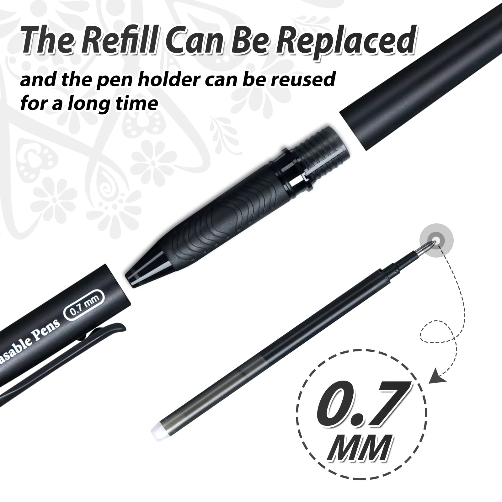 Erasable Gel Pens - 8-Piece 0.7mm