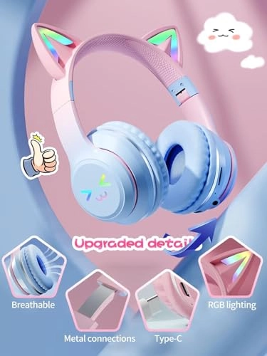 Cat Ear Headphones Wireless Headphone
