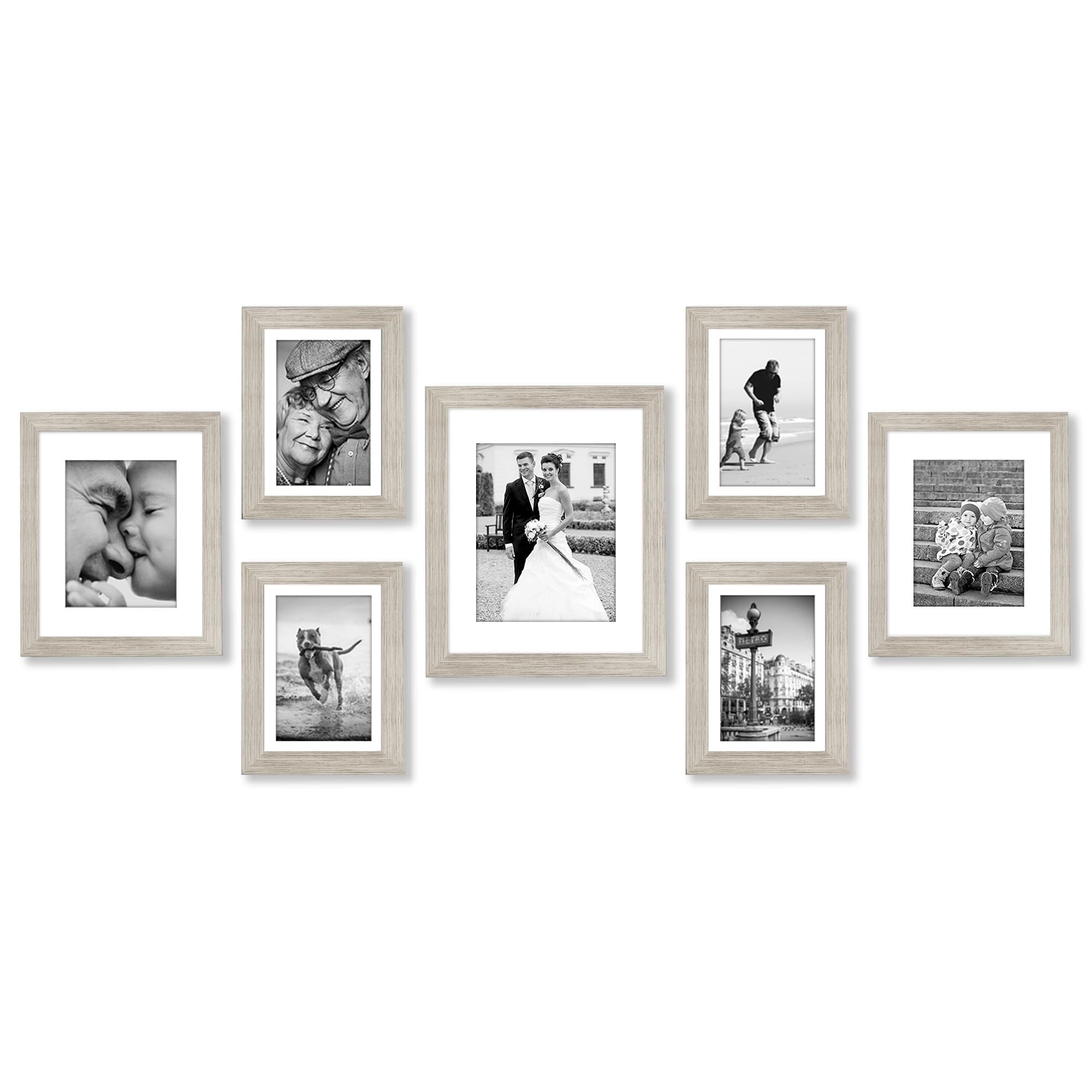 Americanflat Set of 7 Picture Frames - 11x14 8x10 5x7
