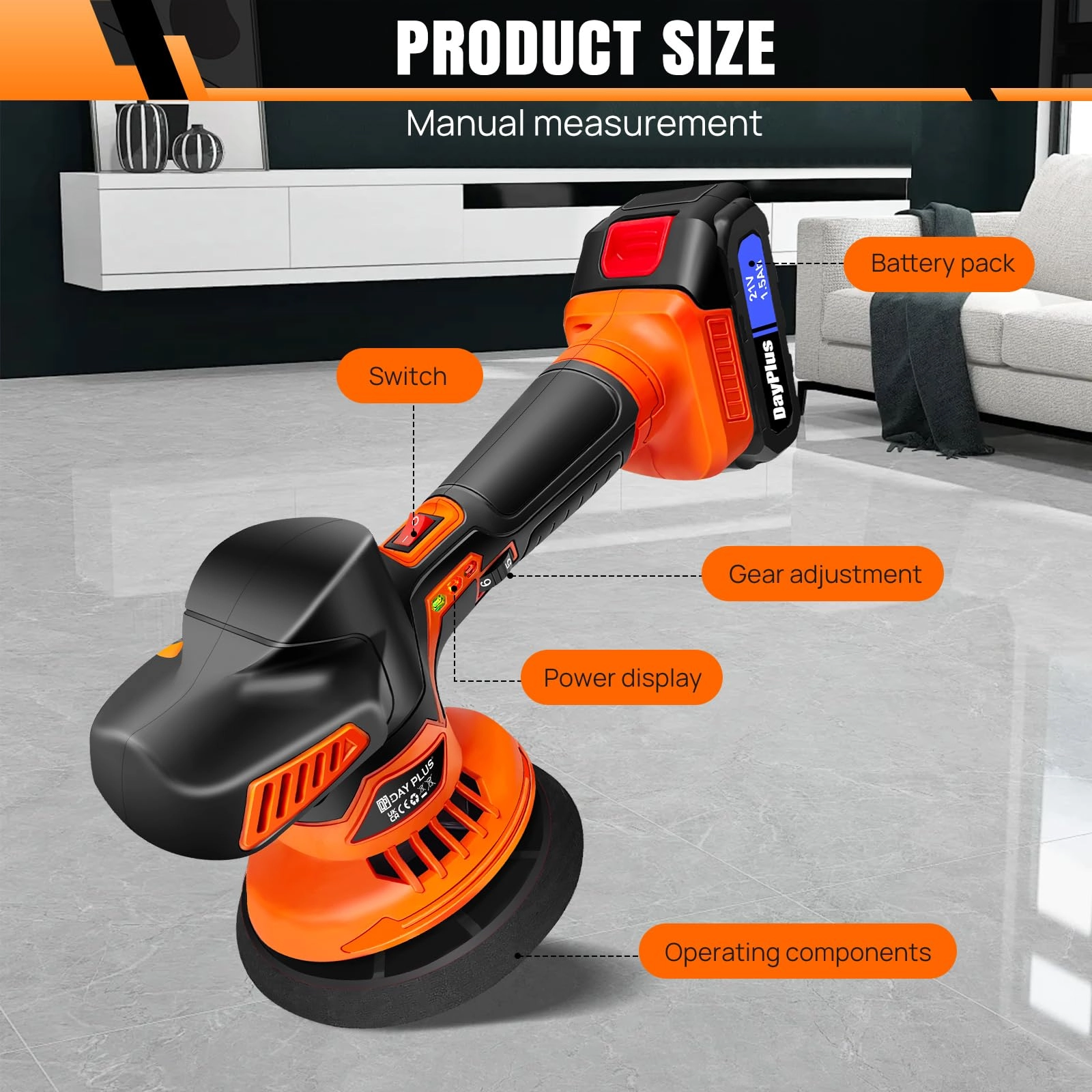Cordless Buffer Polisher - 580W 125mm–150mm