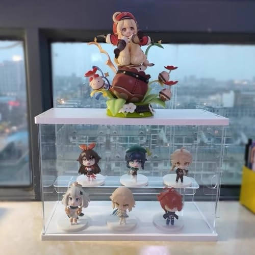 2 Tier Clear Acrylic Display Box - 9.8x4.5x5.9inch/25x11.5x15cm