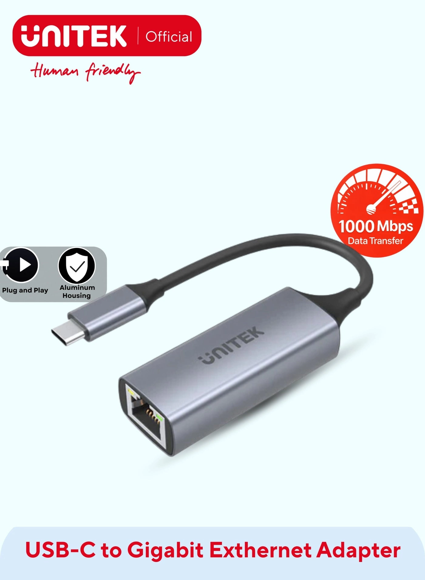 UNITEK USB C To Ethernet Adapter