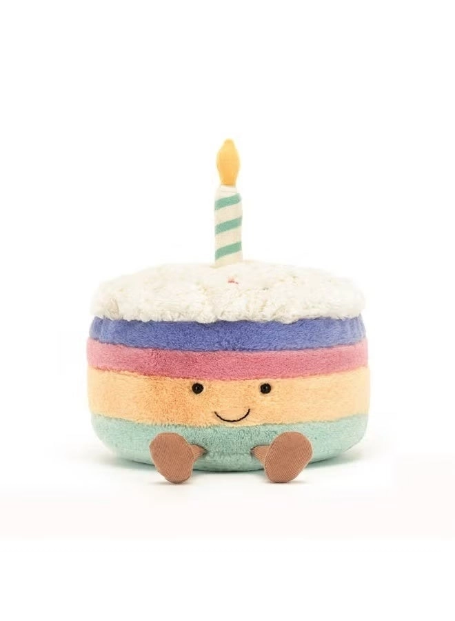 Rainbow Cake Plush Toy Food Family Series 26 cm