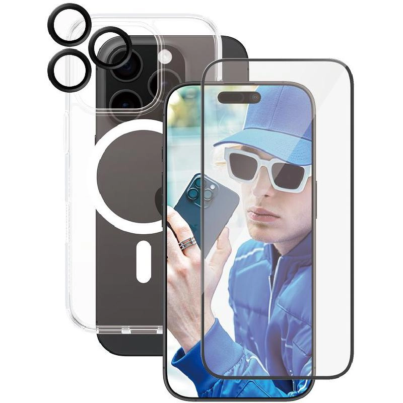 CARE MagSafe Case - 100% Recycled Plastic MagSafe + Ulta-Wide Fit Screen Protector - 60% Recycled Glass + Hoops Camera Lens Protector for iPhone 16 Plus