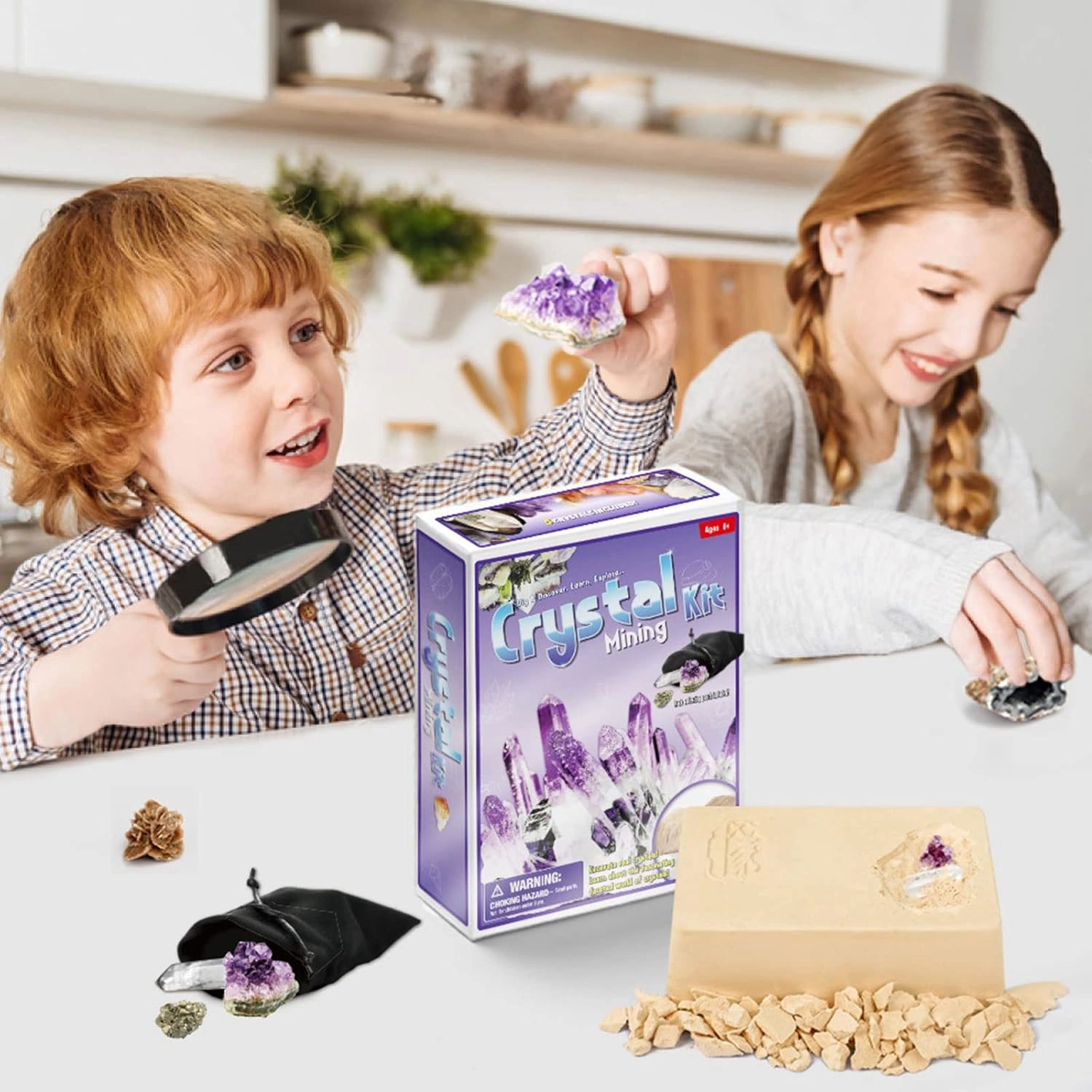 Crystals DIY Mining Kit Geology - 3 years+ 9 pieces