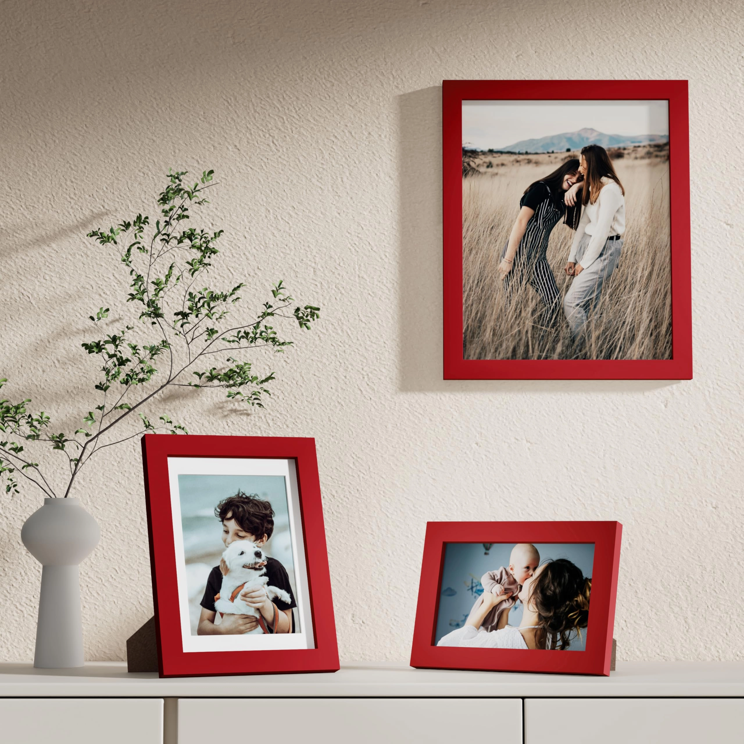 Picture Frames Set - 10 Pack Rustic Grey