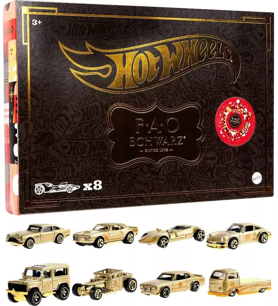 Hot Wheels FAO Schwarz Gold Vehicles - 1:64 8pcs Pack