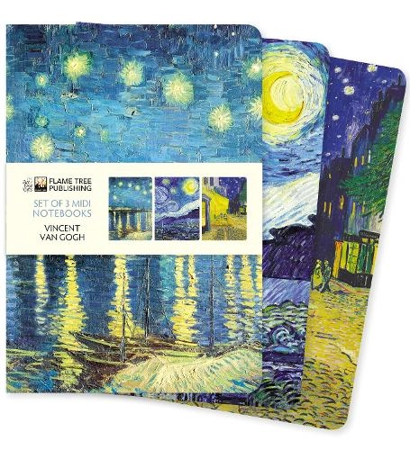 Flame Tree Publishing Vincent Van Gogh Midi Notebook Collection - Lined Blank 64 Pages