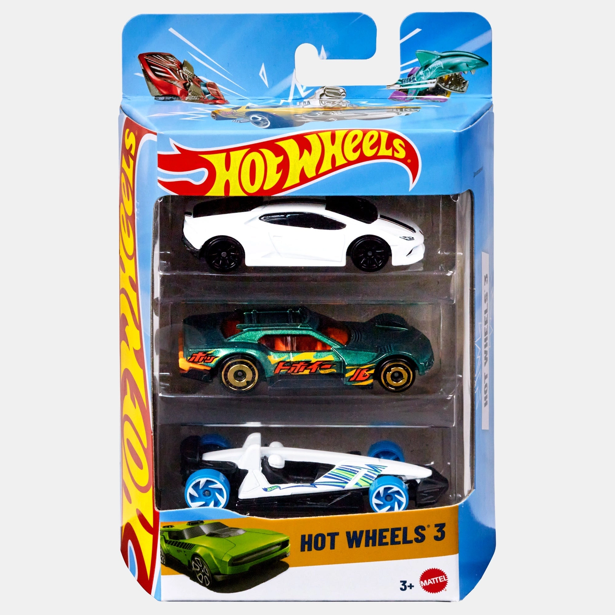 Hot Wheels Basic 3-Car Pack Assortment - 1:64 3pcs
