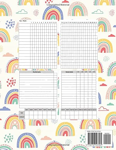 habit tracker 8.5 x 11 Softcover - 75 Pages