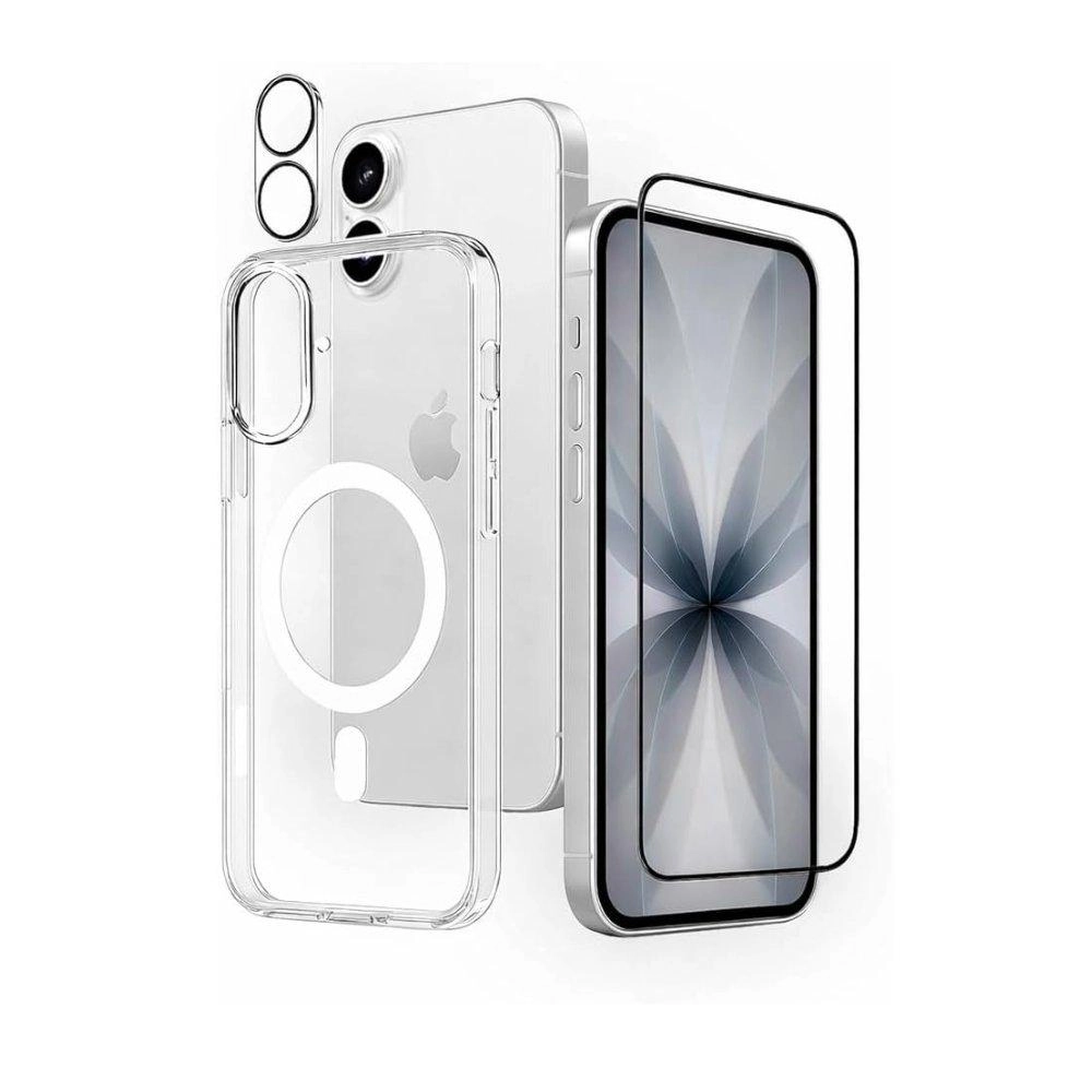 3 in 1 Armor Combo Clear Case for iPhone 17 Pro Max