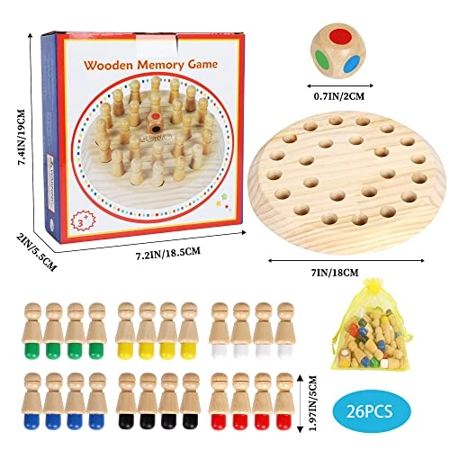 Wooden Memory Game - 36 months - 10 years 1 pieces