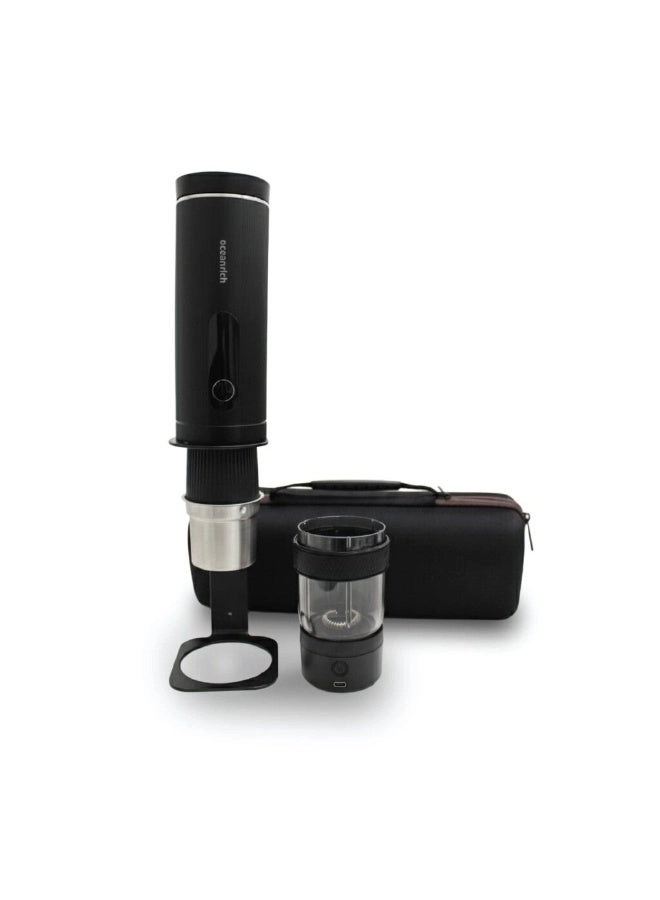 Oceanrich All-In-One Portable Auto Hand-Brew - 150 ml built-in grinder magnetic milk frother