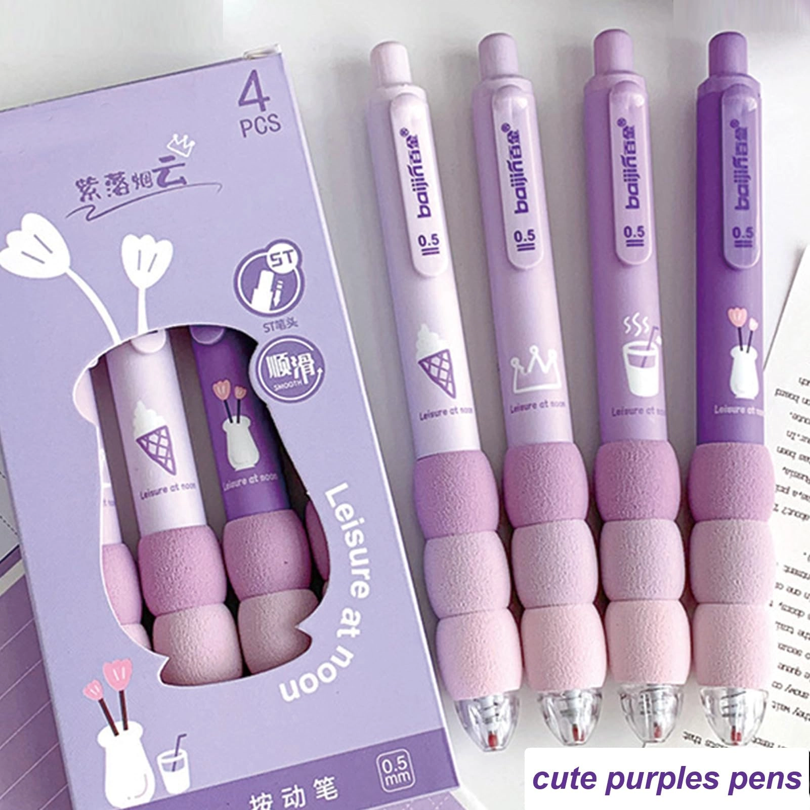 Gel Pen - 4Pcs 0.5mm