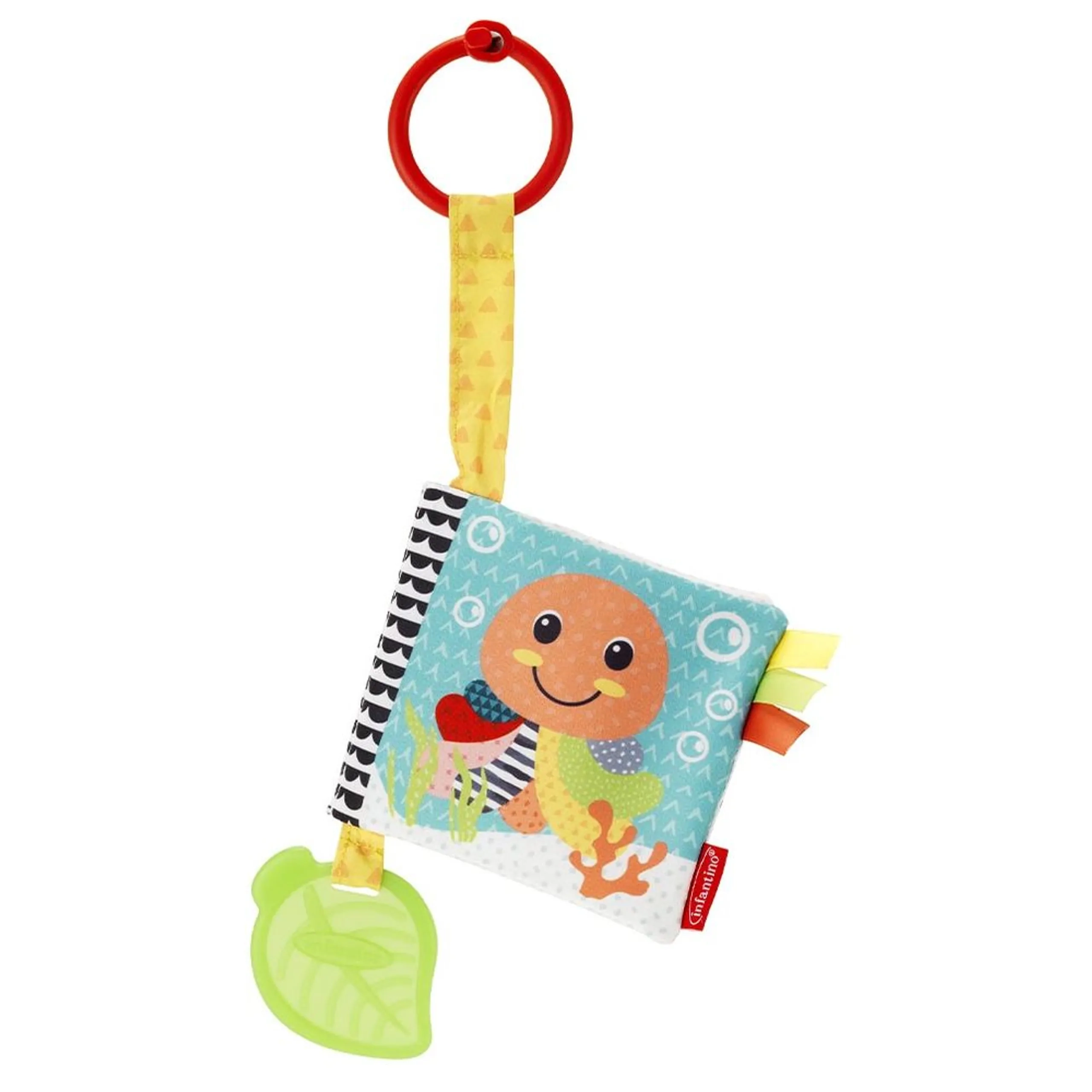 Infantino Link & Squeak Animal Crinkle Fabric Book - 0 months+