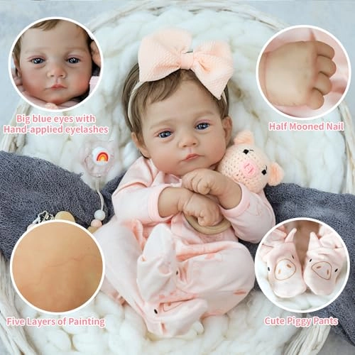 Lily Reborn Baby Doll - 18 Inch 22lbs Ages 3+ Gift Set