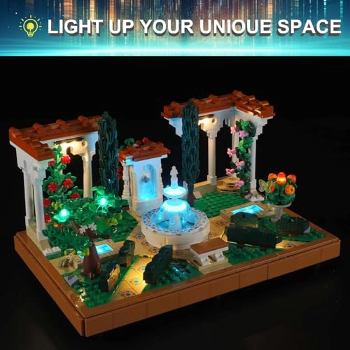 LED Light Kit for LEGO Icons Fountain Garden 10359