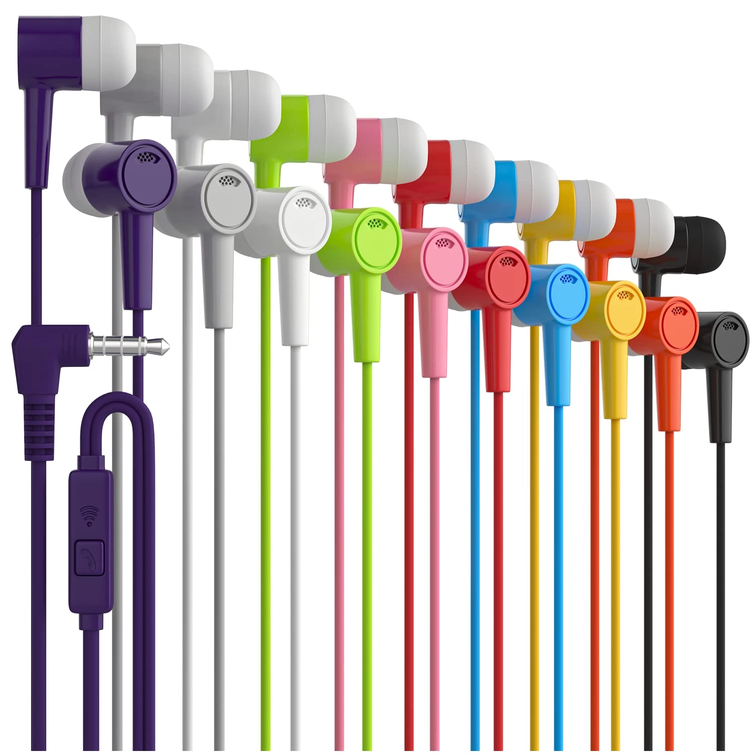 Maeline 63 Wired Earbud 10 Pack