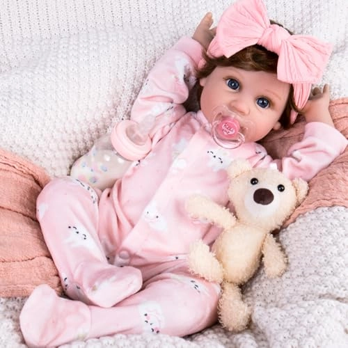 Reborn Baby Doll - 22 Inch Cotton Vinyl African American Ages 3+