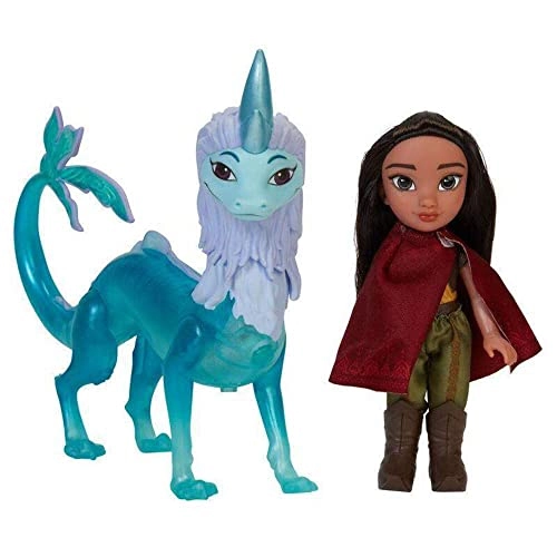 Raya Doll - 6Inch Petite + Sisu Dragon Figure - ColorChanging Lights
