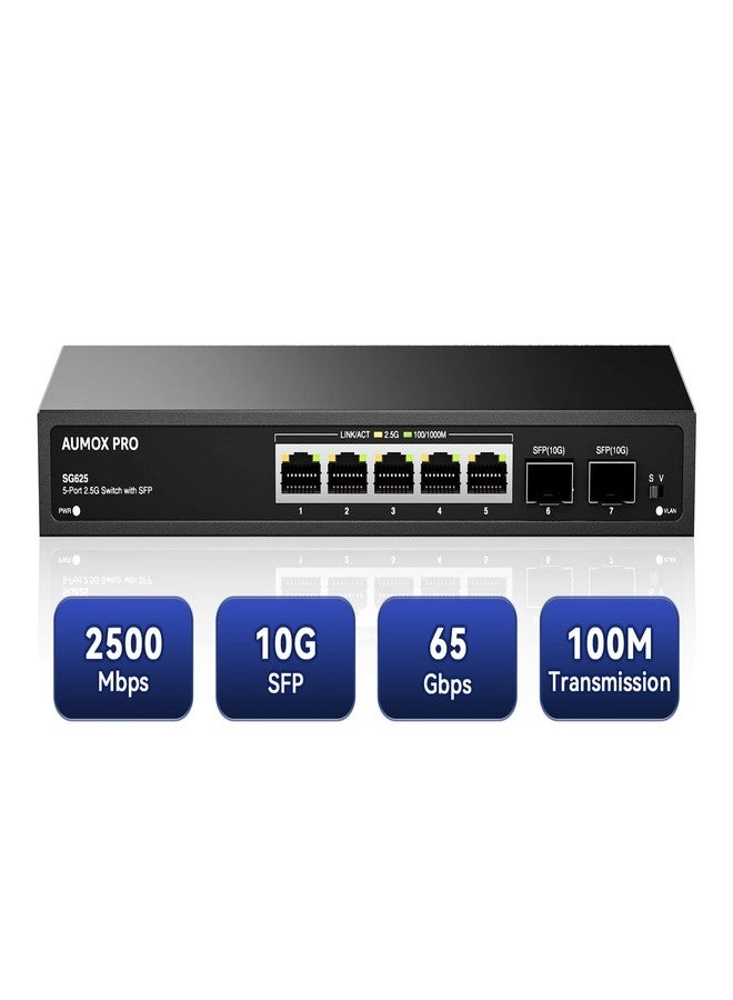 AUMOX PRO 7 Port| 5*2.5G Port+2*10G SFP 7-ports