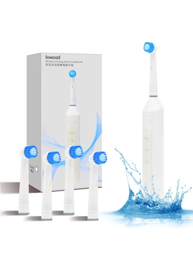Rotating Electric Toothbrush - IPX7 Waterproof 2-Min Smart Timer Wireless Charging