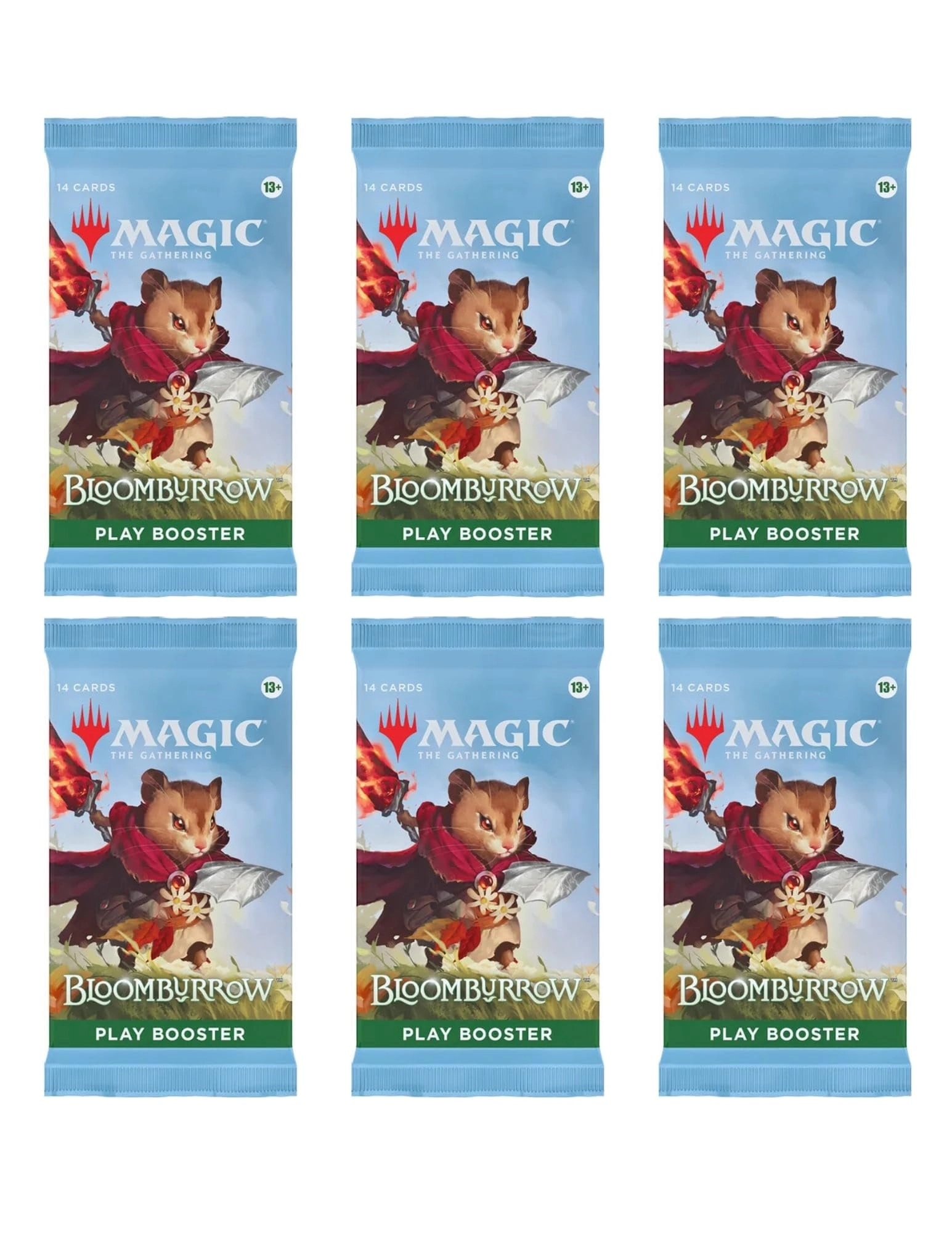 C&E Magic The Gathering Play Booster Pack - Bloomburrow 6pcs