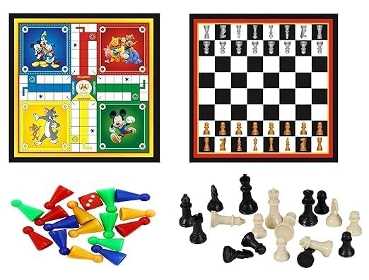 Carrom Board - Complete Set + Ludo Snakes-Ladder - Game Pieces