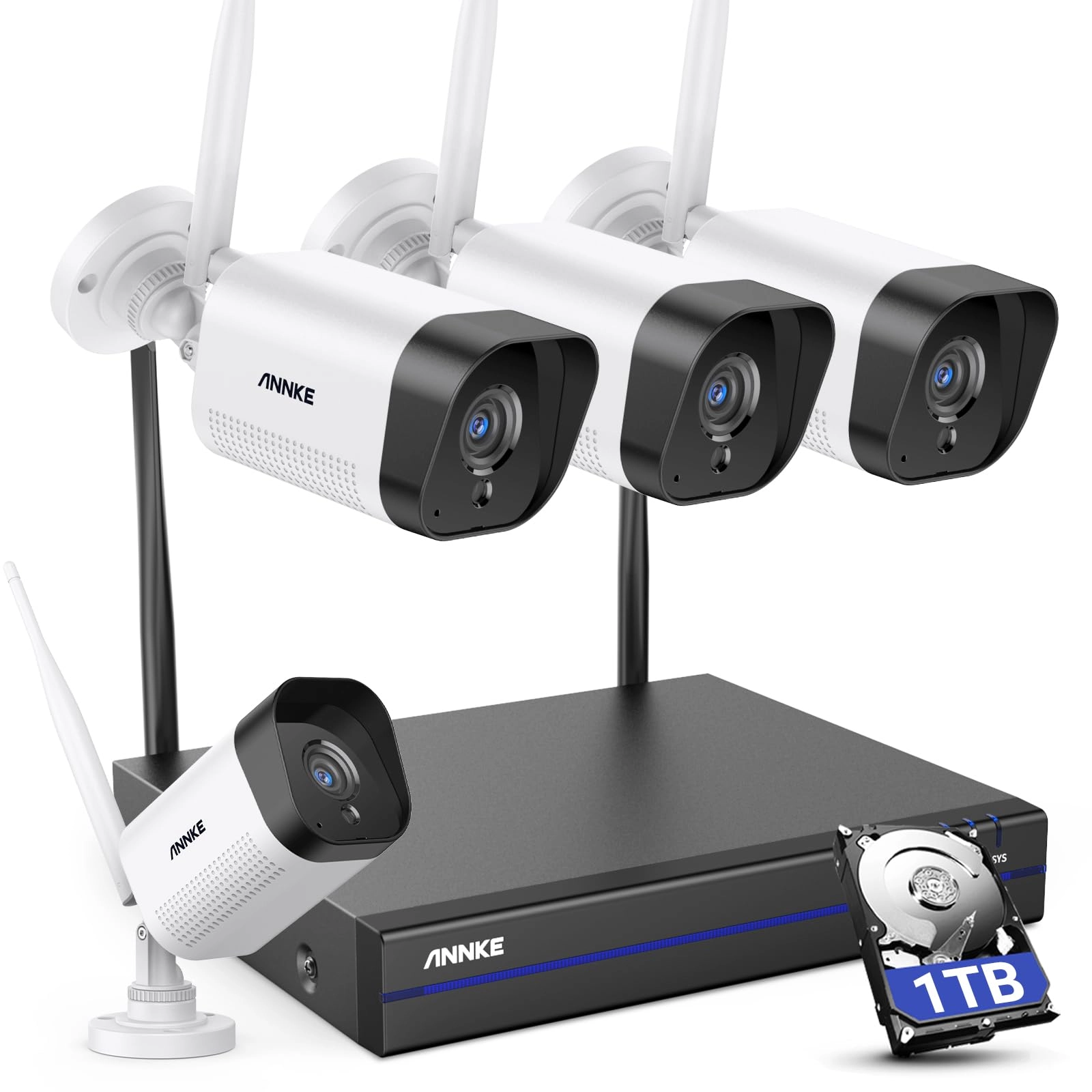 Annke WS300 - 8CH 5MP + 3MP Wireless Security Camera - 4x