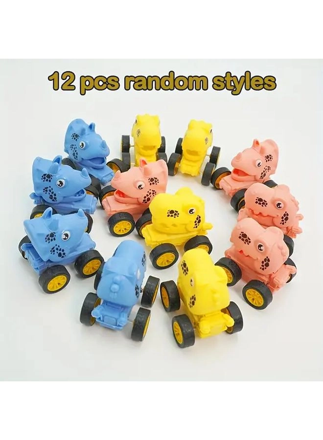 Generic Mini Dinosaur Pull Back Cars - 12pcs