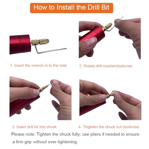 Mini Electric Drill - USB-powered 5 Volts Red
