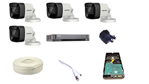 HD DVR - 4CH + Bullet Camera - 4 + Hard Disc - 1TB + Wire Roll + Connectors