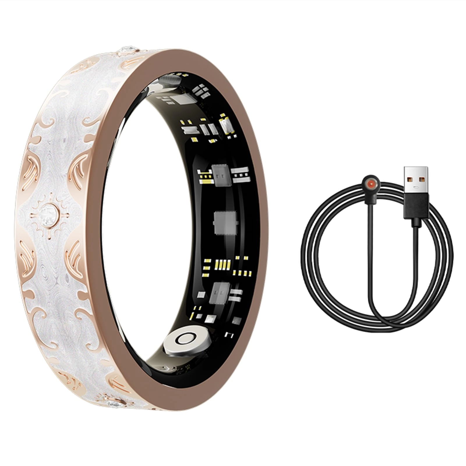 Yihou V10white-8 - Heart Rate Monitor Fitness Tracker