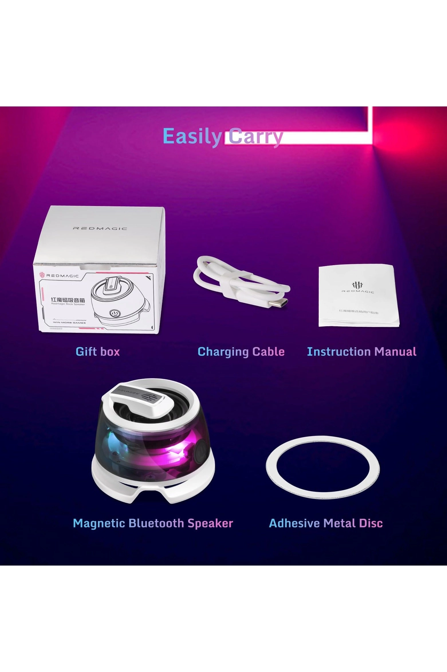 Rock Magnetic Bluetooth Speaker - 3W