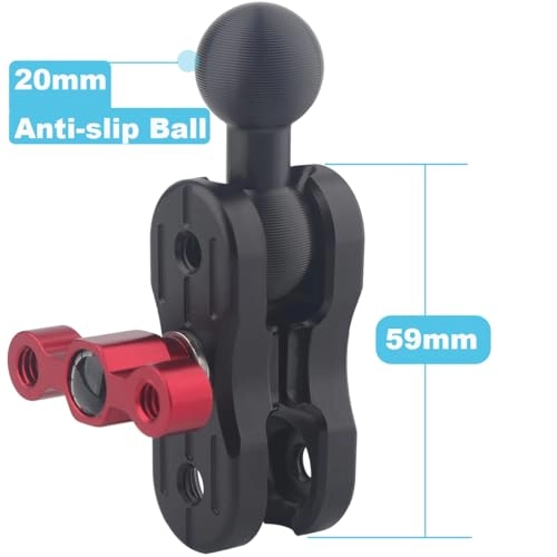 1289 - Aluminum 20mm Double Socket Arm 2.36"