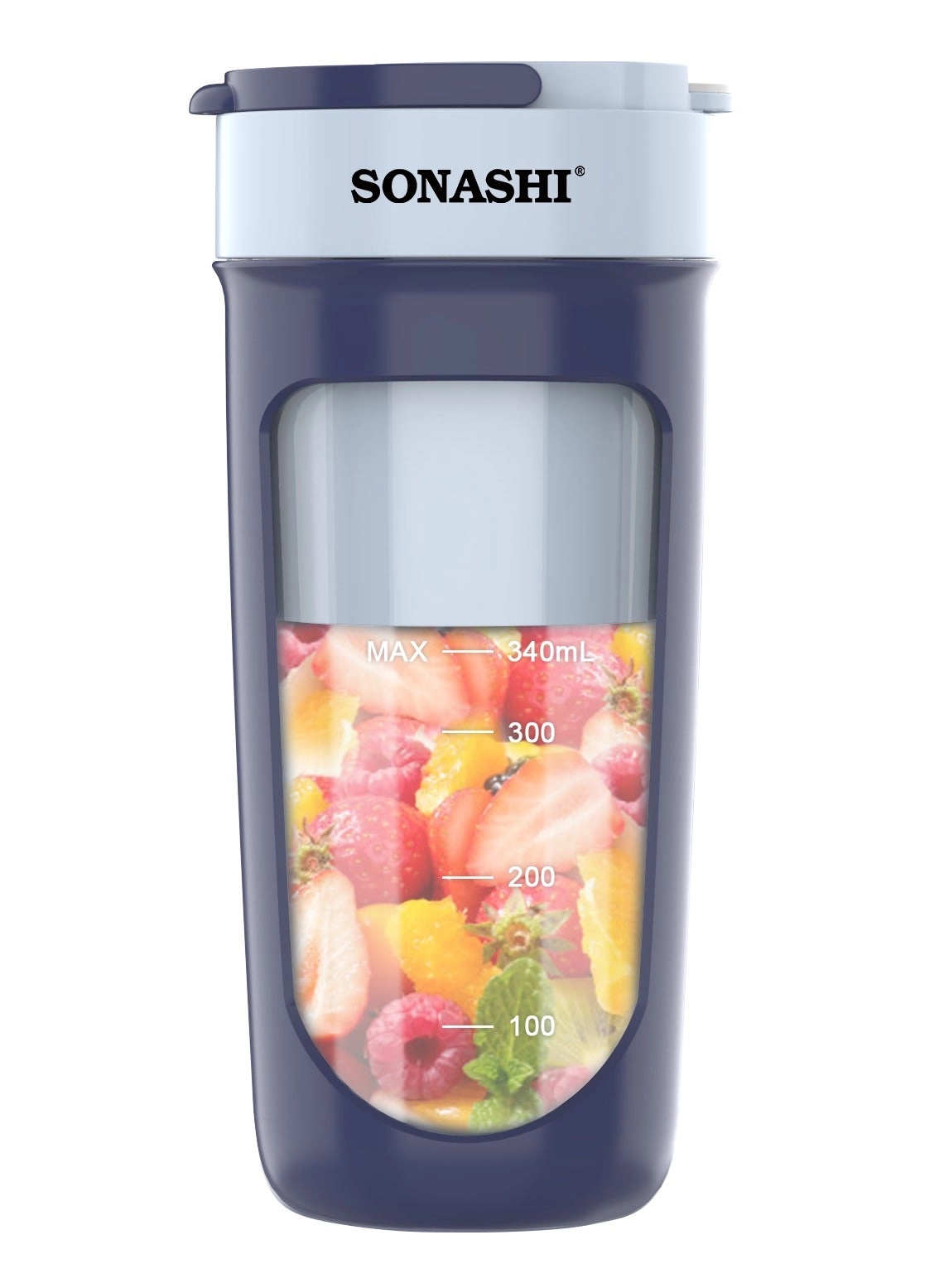 SONASHI Rechargeable Portable Blender - Stainless Steel Blades One-Button Control LED Light Indicator