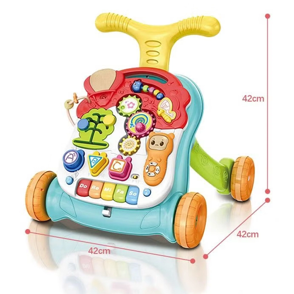 3-In-1 Baby Walker Rotating Chair & Table Playset - Pink Suitable for 6 months and above