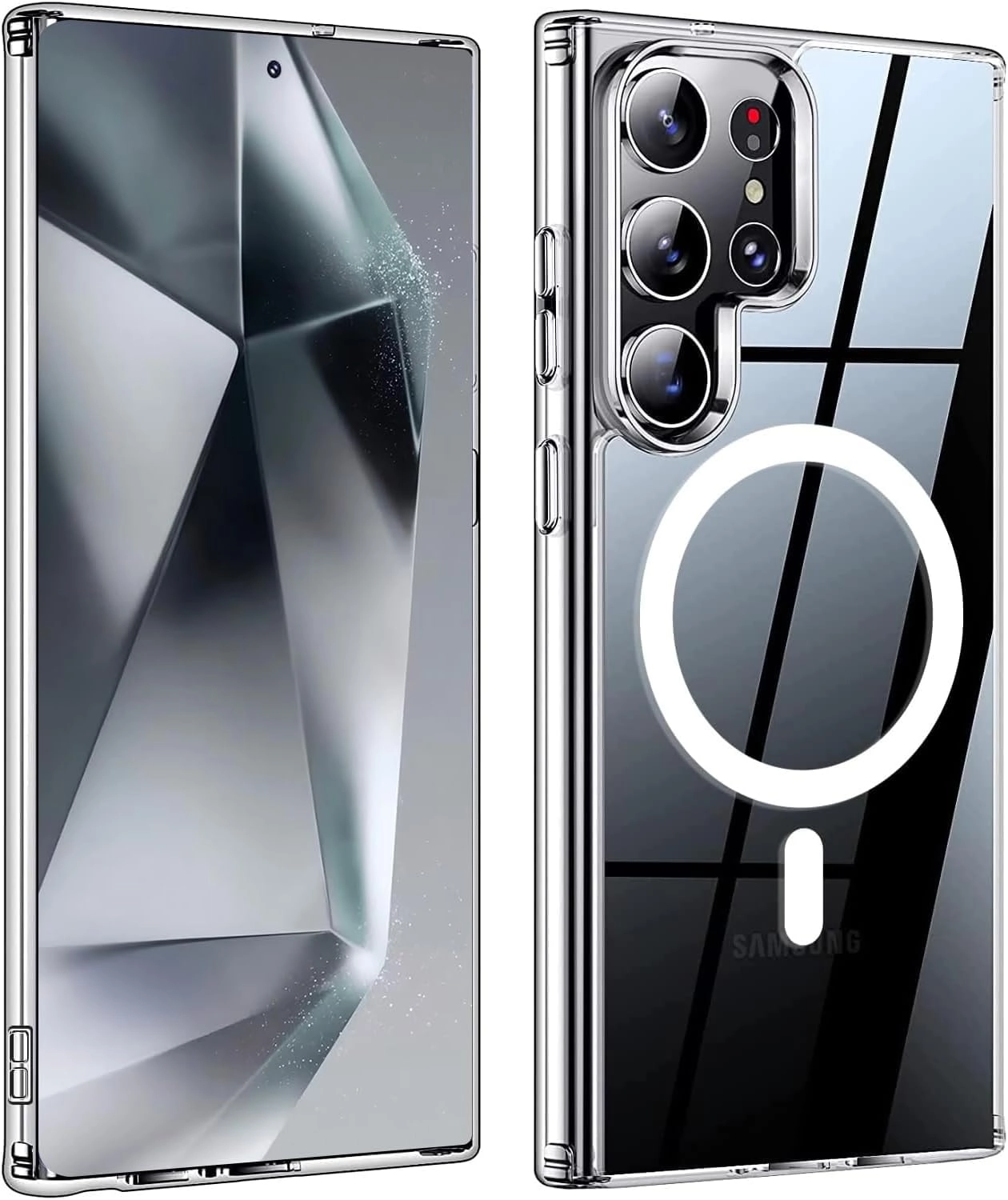 Silicon Magnetic Case for Samsung Galaxy S24 Ultra - Silicon Case Screen Protector